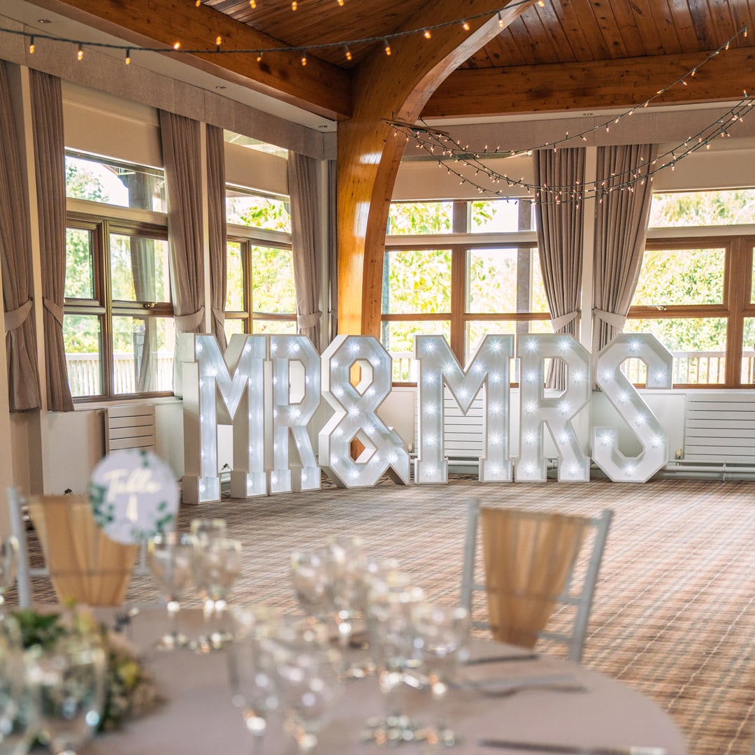 Mr and Mrs wedding sign celebration