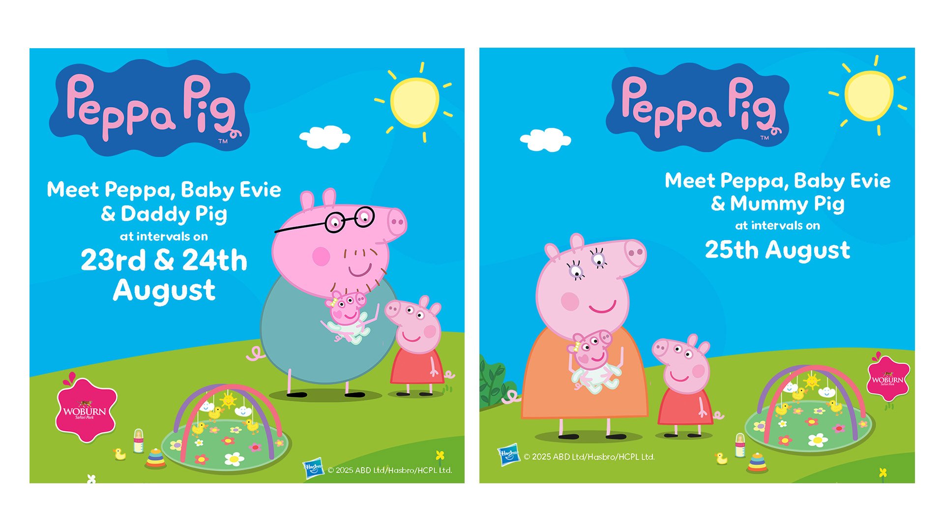 Peppa Pig and family are visiting Woburn Safari Park on selected dates