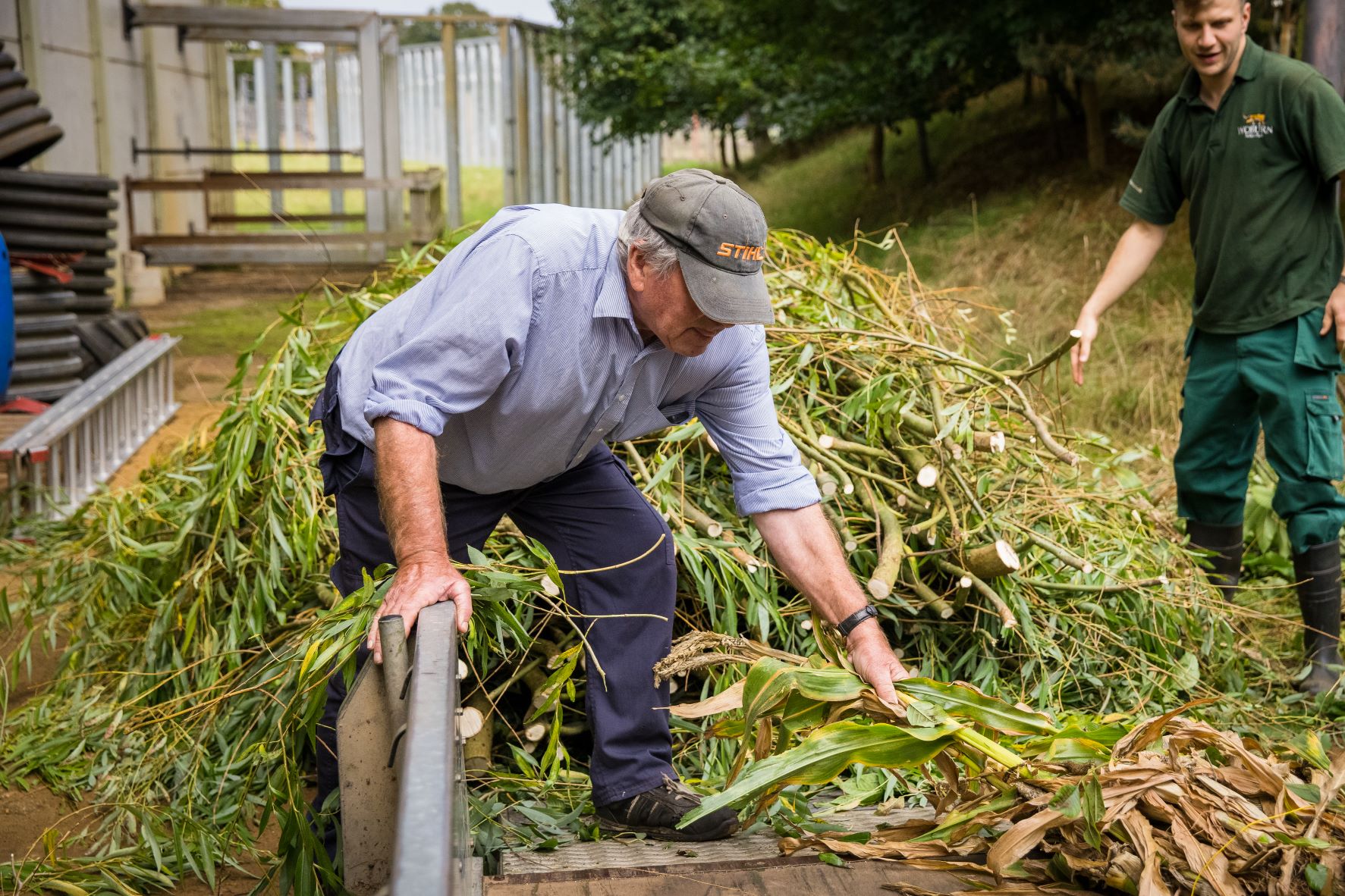 Robert unloading browse for the elephants.jpg