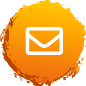 Orange circle with white email graphic inside